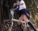 【カーセックスおまんこ動画】媚薬を塗られて自転車のサドルでオナニーしてた女子校生を車に拉致って即ハメｗｗ